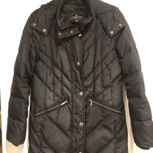 London Fog black down coat
